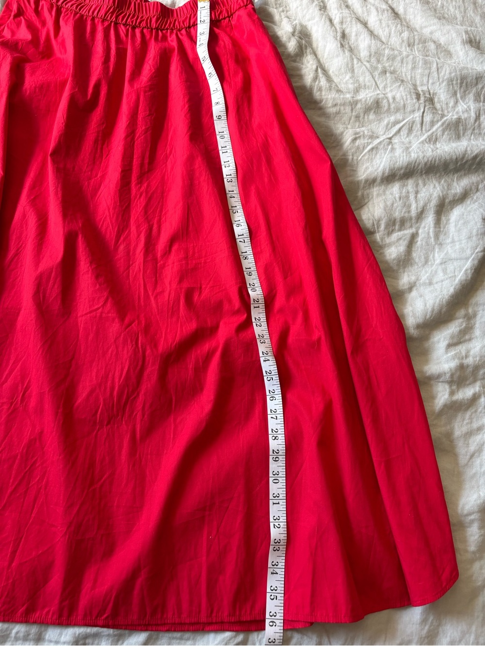 Madewell Red A-Line Maxi Skirt - Picture 6 of 8